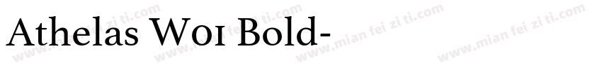 Athelas W01 Bold字体转换